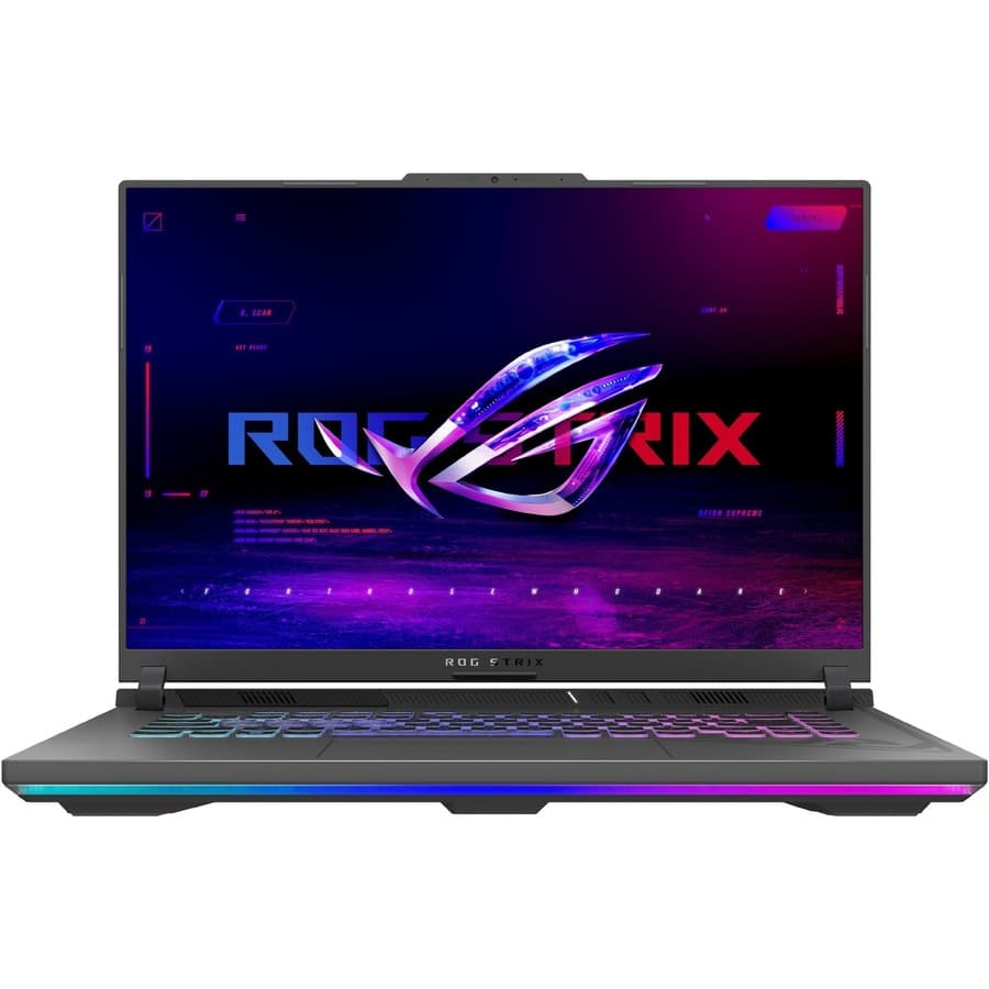 ASUS ROG Strix 16-inch laptop with Core i9-14900HX, 32 GB RAM, RTX 4070, and 1 TB storage