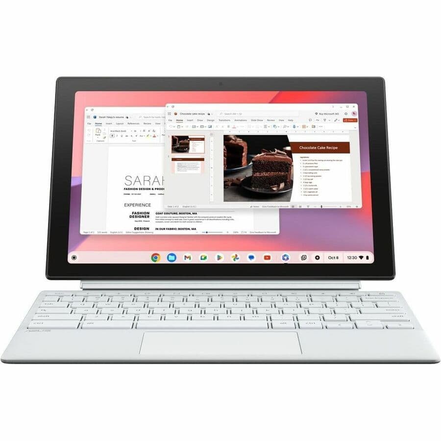ASUS Chromebook Detachable in silver with 10.5-inch touchscreen and detachable keyboard