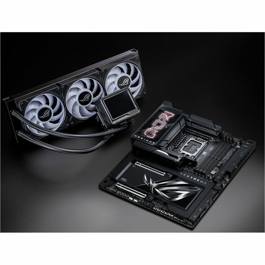 ASUS ROG RYUJIN III 360 ARGB EXTREME 360 mm AIO cooler with 3.5-inch LCD and ARGB lighting