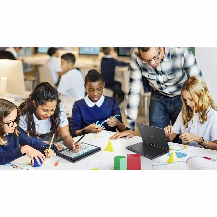 ASUS Chromebook with 11.6-inch HD touchscreen, Intel N150, and grey finish