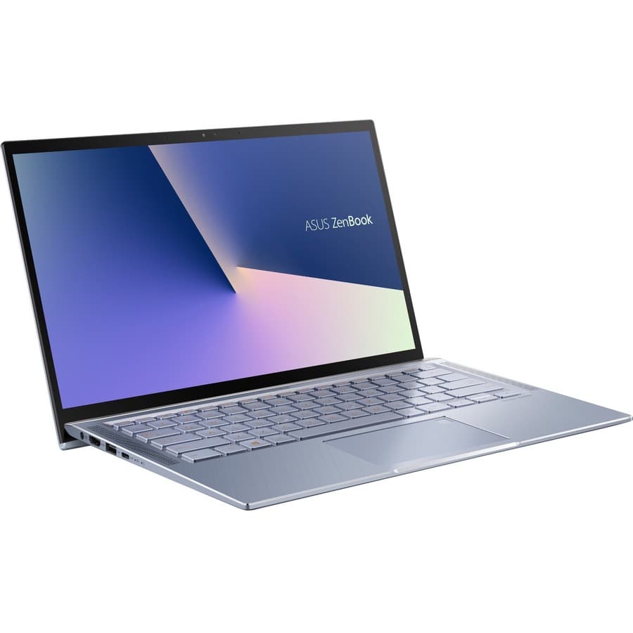ASUS ZenBook 14 UX431FA-EH55 laptop with 14-inch Full HD IPS display and slim silver chassis