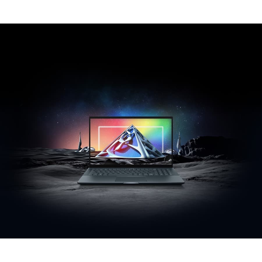 ASUS Zenbook Pro 15.6-inch laptop with Ryzen 7 5800H processor and premium OLED display