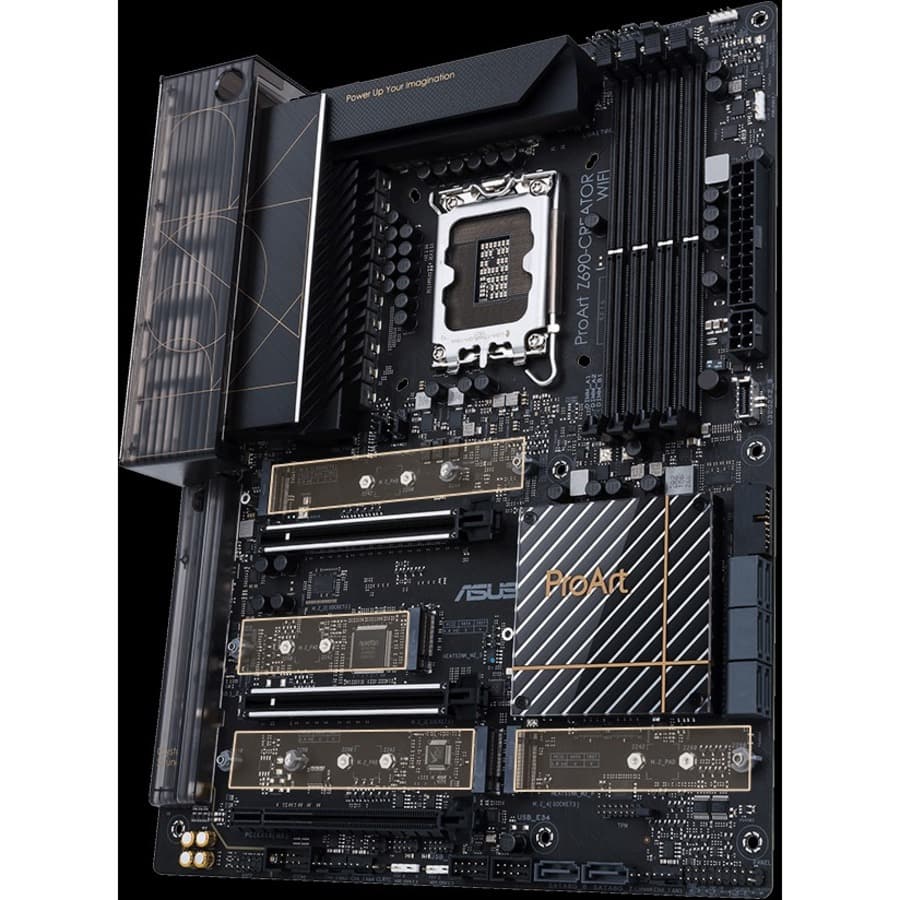 ASUS ProArt Z690-Creator WiFi ATX motherboard for Intel LGA 1700 with DDR5, dual Thunderbolt 4, and 10G LAN