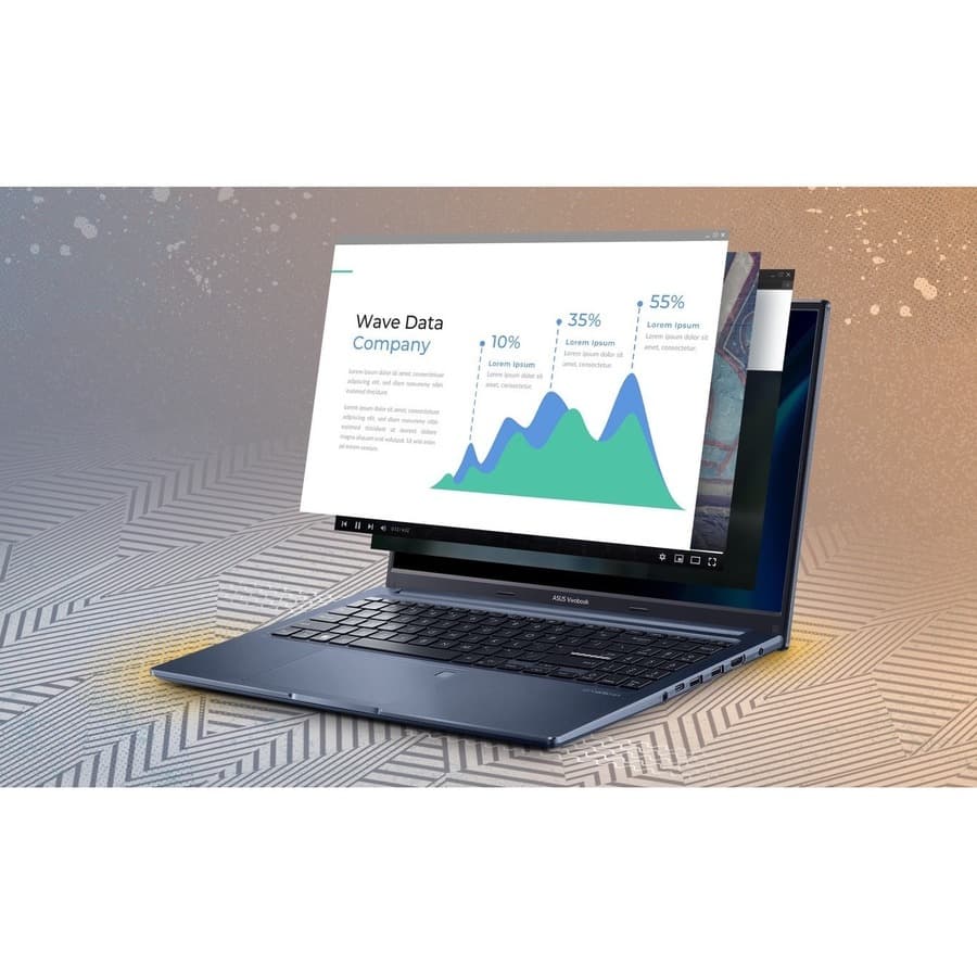 ASUS laptop with AMD Ryzen 5 5600H processor, 8 GB RAM, and 512 GB SSD storage