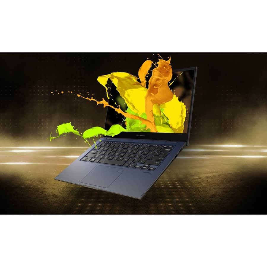 ASUS VivoBook Go 14 Flip 2-in-1 laptop with 14-inch Full HD touchscreen in convertible mode