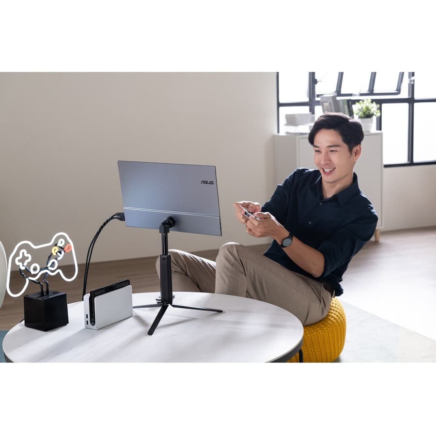 ASUS MQ16AH 15.6-inch portable OLED monitor with high-contrast color-accurate display