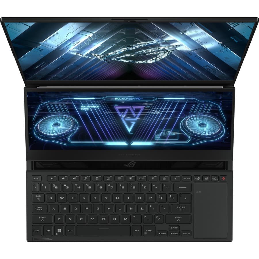 ASUS Zephyrus Duo 16 laptop with AMD Ryzen 9 7945HX dual-screen design