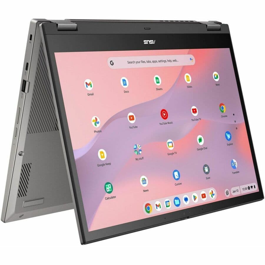 ASUS Chromebook Flip CX3401FBA-YZ388T-S grey convertible laptop with 14-inch WUXGA touchscreen