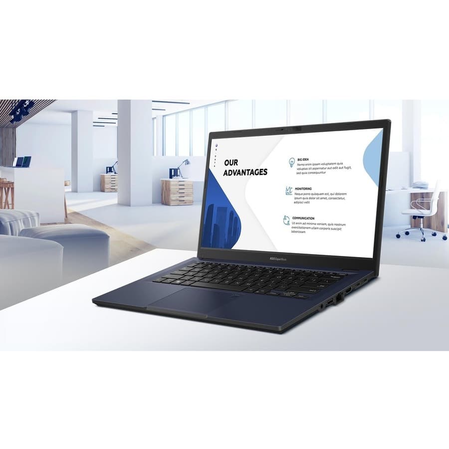 ASUS ExpertBook B1 compact business notebook with 14-inch display, Intel Core i7-1255U, 16 GB RAM, and 512 GB SSD