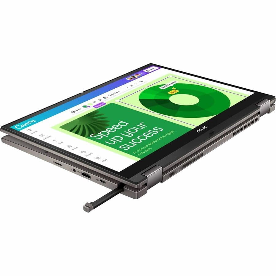 ASUS Chromebook Plus with 14-inch WUXGA touch display, Ryzen 5 7520C, and 16 GB RAM in grey