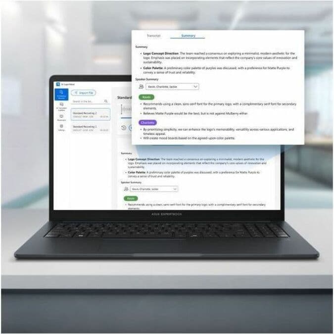ASUS ExpertBook business laptop with 15.6-inch Full HD display, Core i7-1355U, 16 GB RAM, and 512 GB SSD