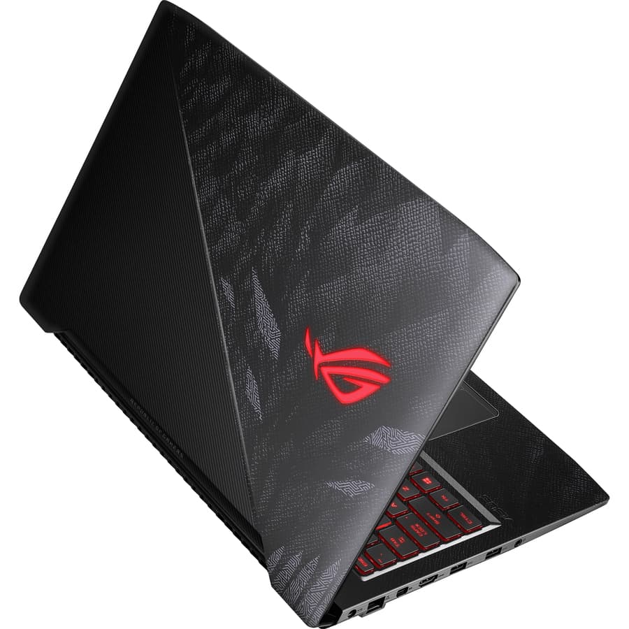 ASUS ROG STRIX gaming notebook with Intel Core i7-8750H, GTX 1050 Ti 4 GB, and 15.6-inch 120 Hz display