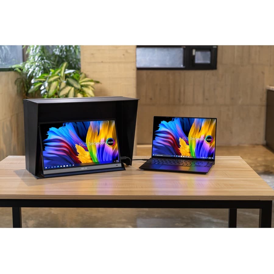 ASUS MQ16AH 15.6-inch portable OLED monitor with high-contrast color-accurate display