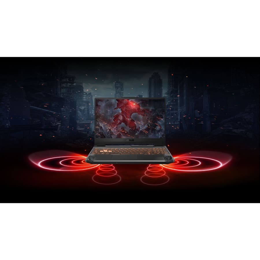 ASUS TUF Gaming 15.6-inch black laptop with Ryzen 5 7535HS, RTX 3050, 8 GB RAM, and 512 GB SSD