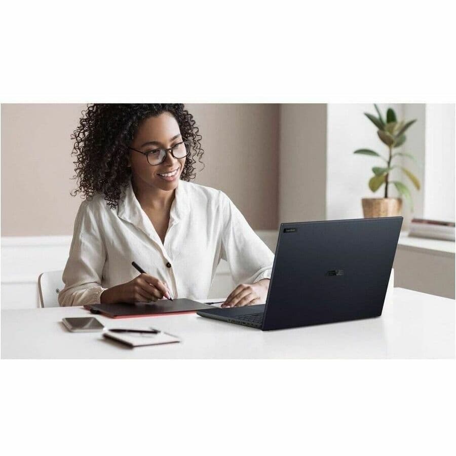 ASUS ExpertBook B3604CMA-XS74T business laptop with 16-inch WUXGA touchscreen in black