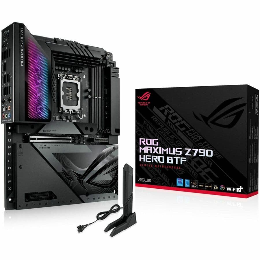 ASUS ROG MAXIMUS Z790 HERO BTF ATX motherboard for premium desktop builds