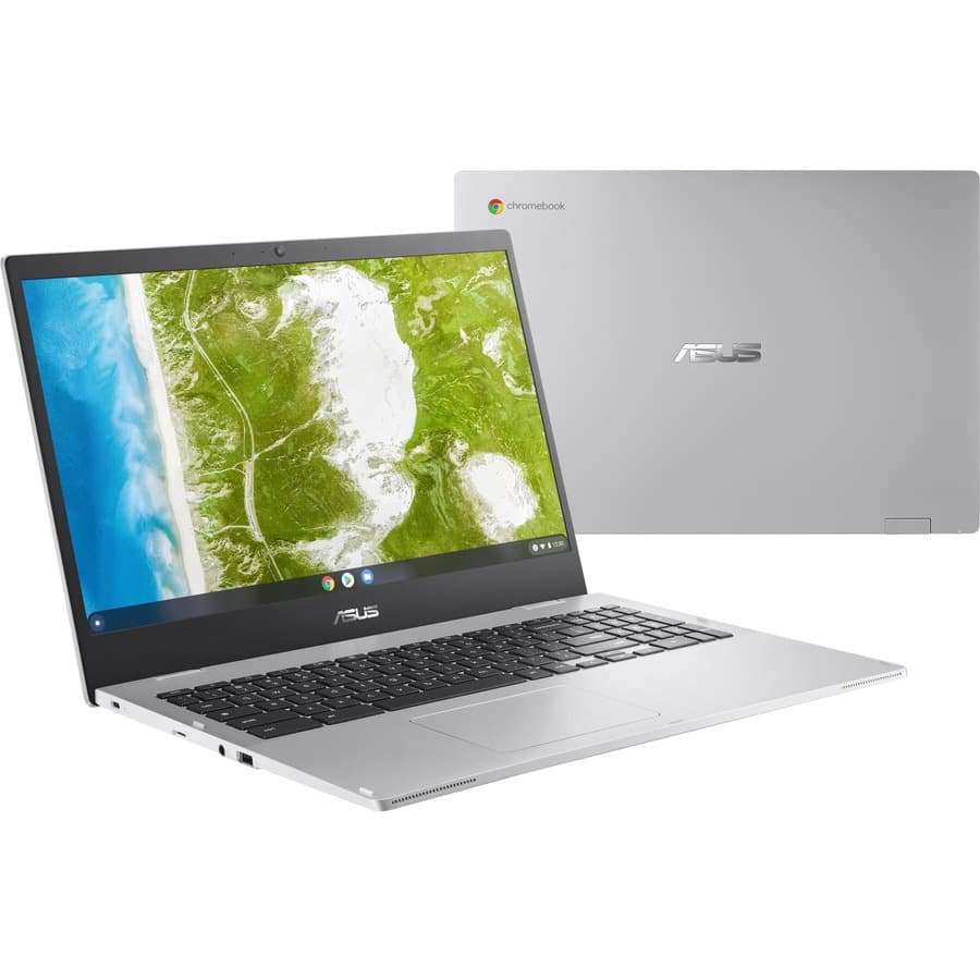 ASUS Chromebook CX1500CKA-SS48F grey laptop with 15.6-inch Full HD non-touch display