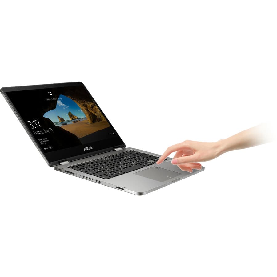 ASUS VivoBook Flip TP401MA-YS02 14-inch convertible touchscreen laptop in tablet mode