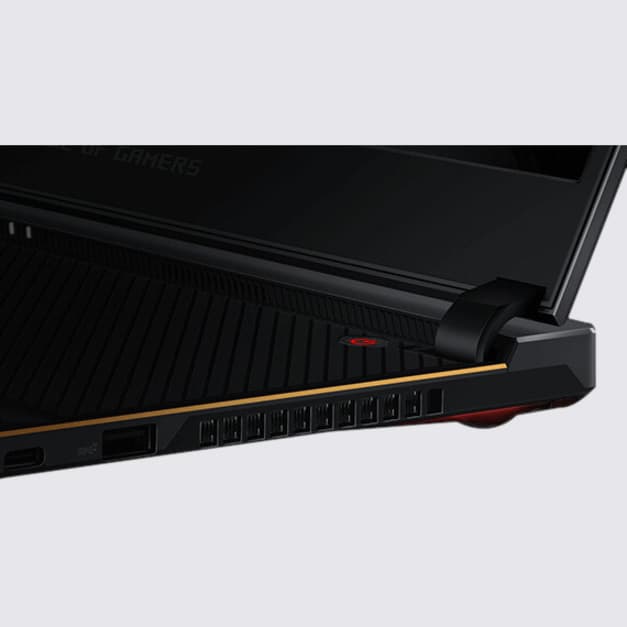 ASUS ROG Zephyrus GX531GX-XS74 metallic black gaming laptop with 15.6-inch Full HD 144 Hz display