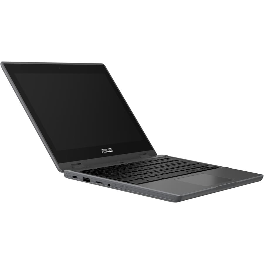 ASUS Chromebook Flip CR1100FKA-YZ142T in grey with 11.6-inch HD touchscreen and 2-in-1 convertible design