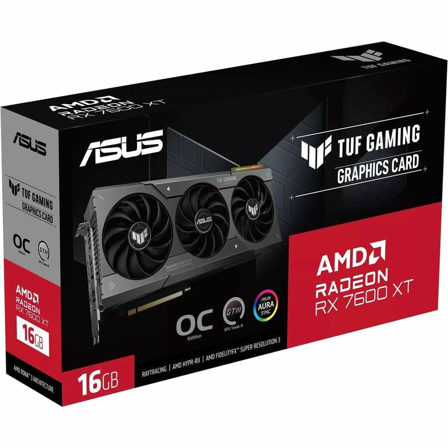 ASUS - AMD ASUS TUF RADEON RX 7600 XT OC 16GB GDDR6 AMD RDNA 3 PCIE 4.0 view 11