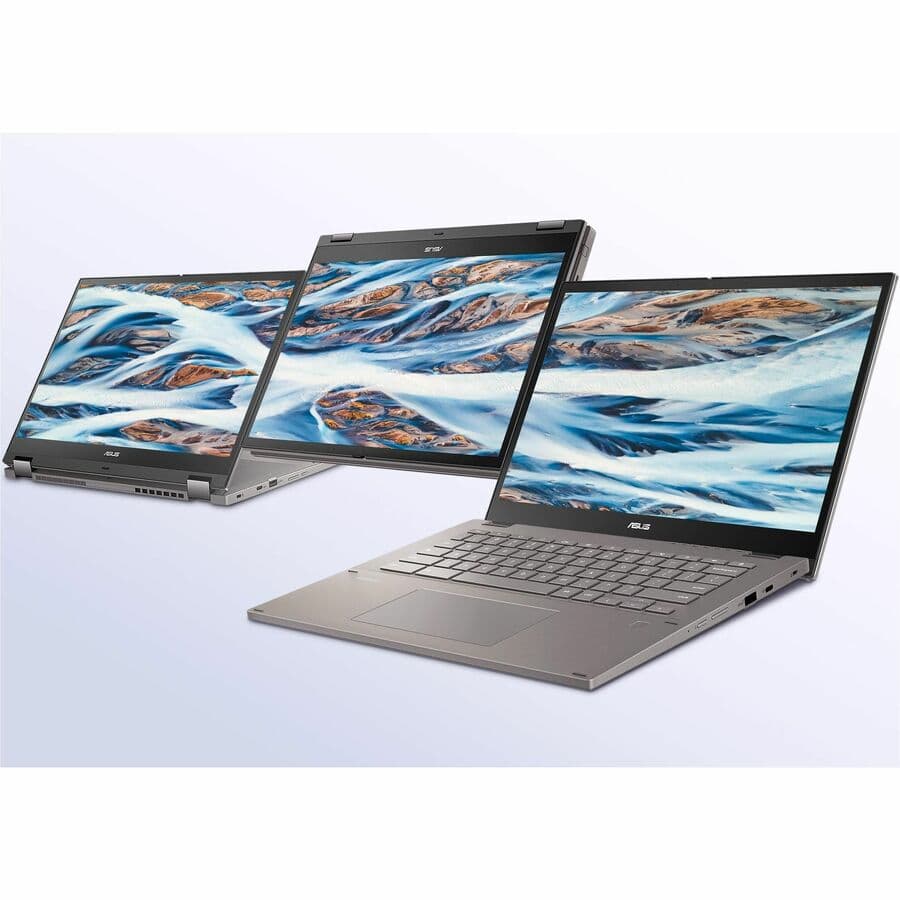 ASUS 14-inch Chromebook Plus Enterprise in grey with WUXGA touchscreen