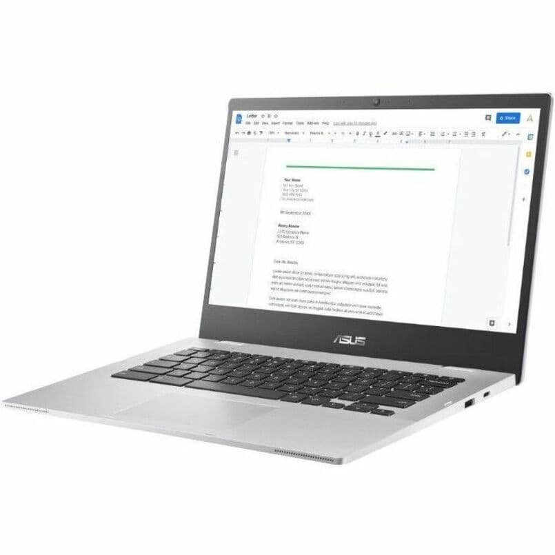 ASUS Chromebook CX1400CKA-DS84F silver laptop with 14-inch FHD non-touch display