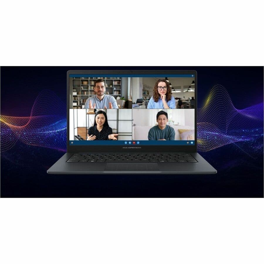 ASUS ExpertBook 14 business laptop with Core i7-1355U, 16 GB RAM, 512 GB SSD, and Full HD display