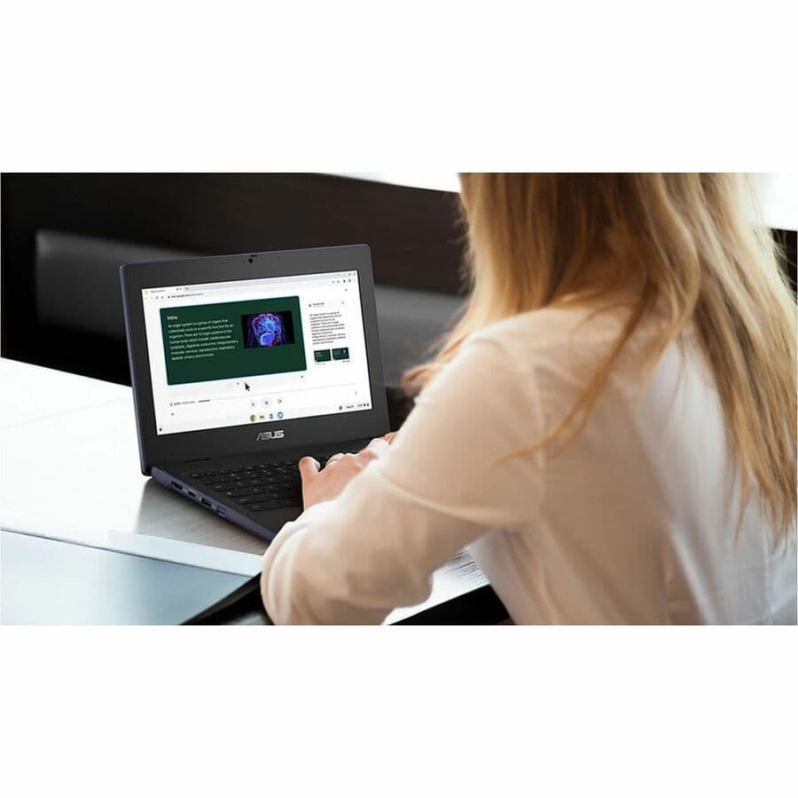 ASUS Chromebook with 11.6-inch HD touchscreen, Intel N150, and grey finish