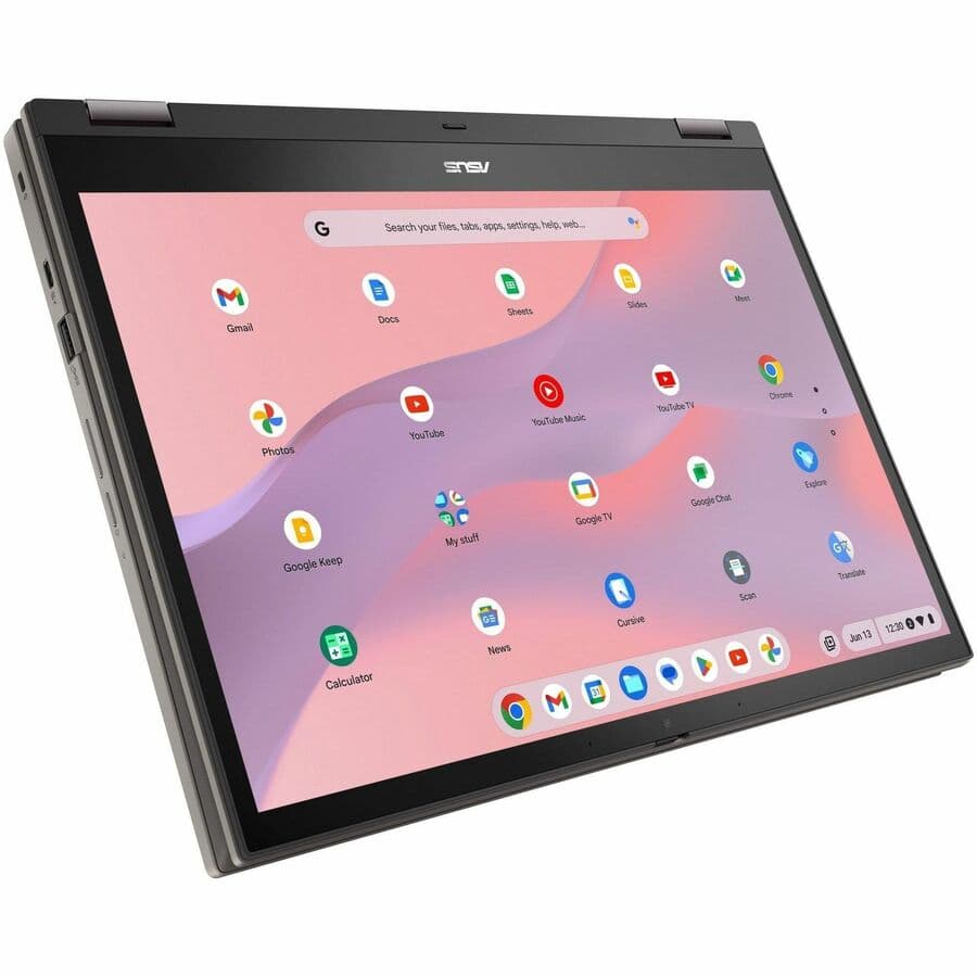 ASUS Chromebook Flip CX3401FBA-YZ388T-S grey convertible laptop with 14-inch WUXGA touchscreen