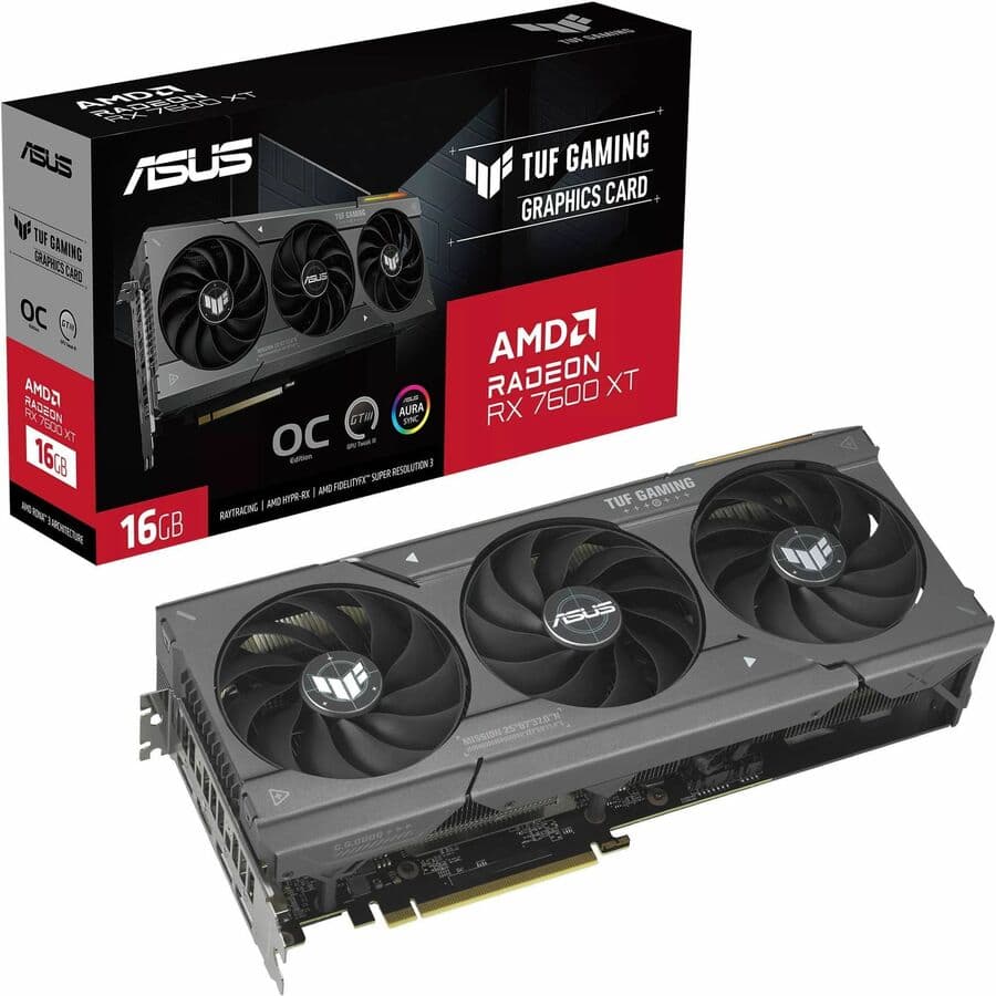 ASUS - AMD ASUS TUF RADEON RX 7600 XT OC 16GB GDDR6 AMD RDNA 3 PCIE 4.0 view 12