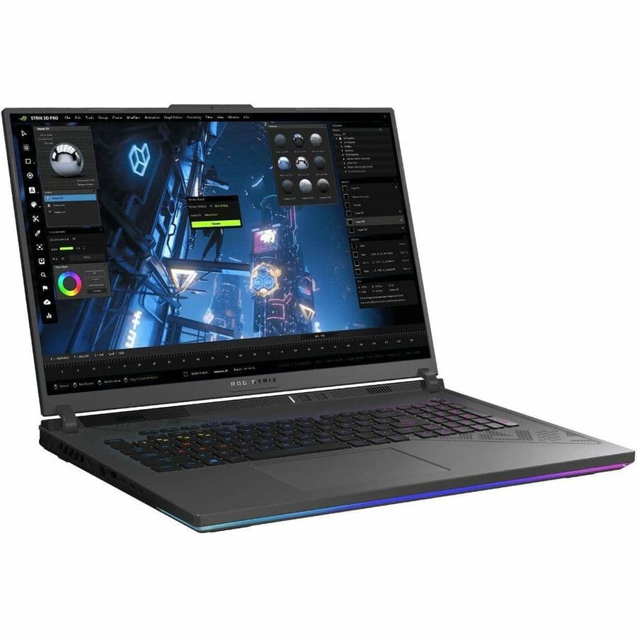 ASUS ROG Strix 18-inch gaming laptop in Eclipse Gray with i9-14900HX, RTX 4060, and 240 Hz display