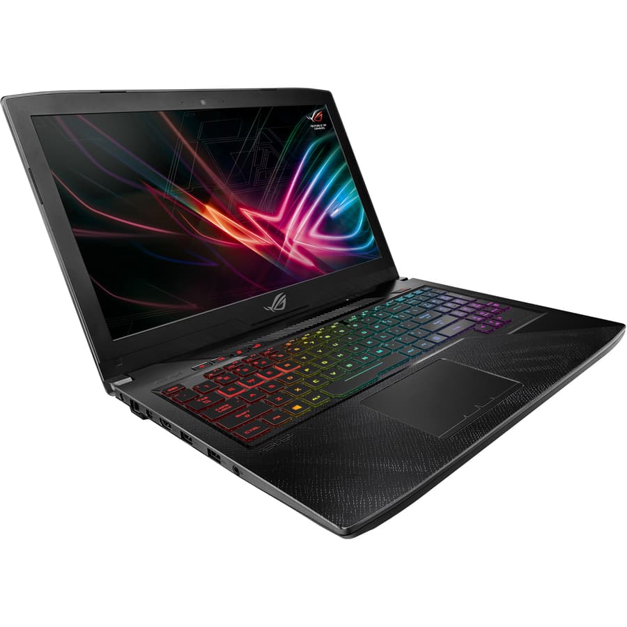 ASUS ROG STRIX gaming notebook with Intel Core i7-8750H, GTX 1050 Ti 4 GB, and 15.6-inch 120 Hz display