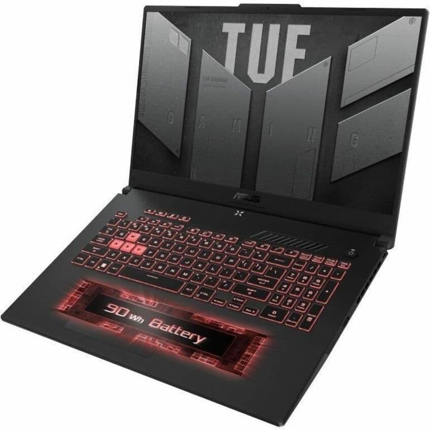ASUS TUF Gaming A17 FA707NV-RS74 gaming laptop in Mecha Black with 17.3-inch display