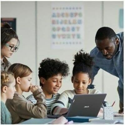 ASUS BR1402FGA 14-inch 2-in-1 laptop with touchscreen in grey