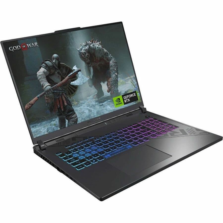 ASUS ROG Strix 18-inch gaming laptop in Eclipse Gray with i9-14900HX, RTX 4060, and 240 Hz display