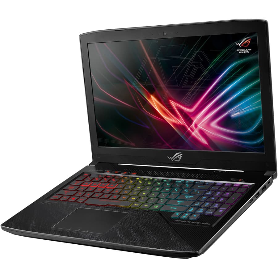 ASUS ROG STRIX gaming notebook with Intel Core i7-8750H, GTX 1050 Ti 4 GB, and 15.6-inch 120 Hz display