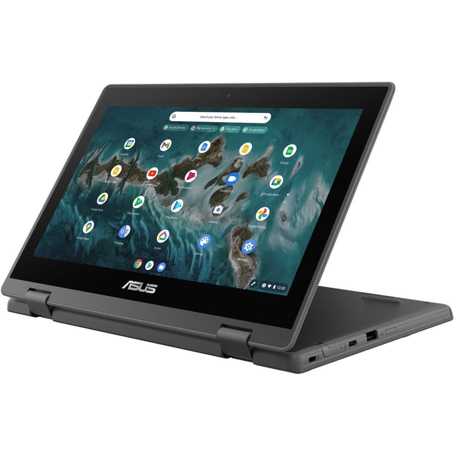 ASUS Chromebook Flip CR1100FKA-YZ182T in grey with 11.6-inch HD touchscreen