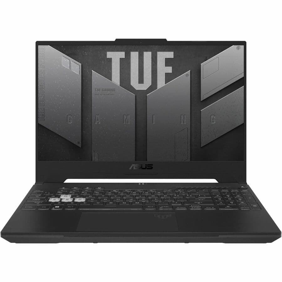 ASUS TUF gaming laptop with Intel Core i5, RTX 4050, 15.6-inch display, and Windows 11 Home