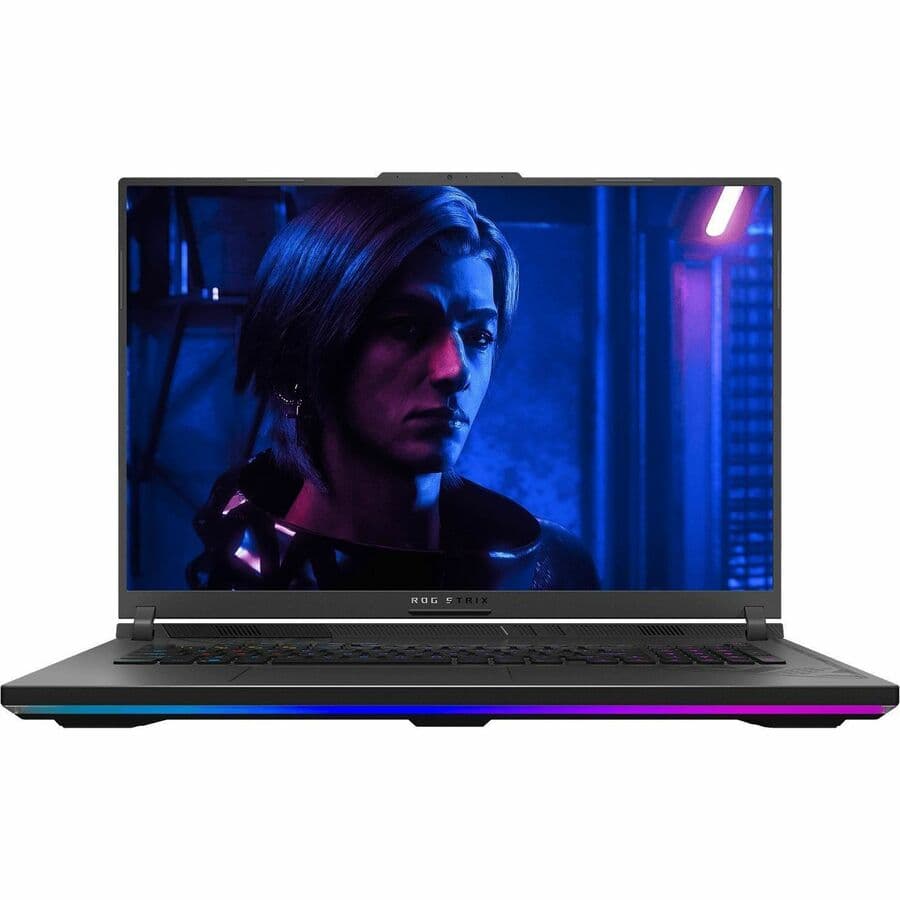ASUS ROG Strix 18-inch gaming laptop in Eclipse Gray with i9-14900HX, RTX 4060, and 240 Hz display