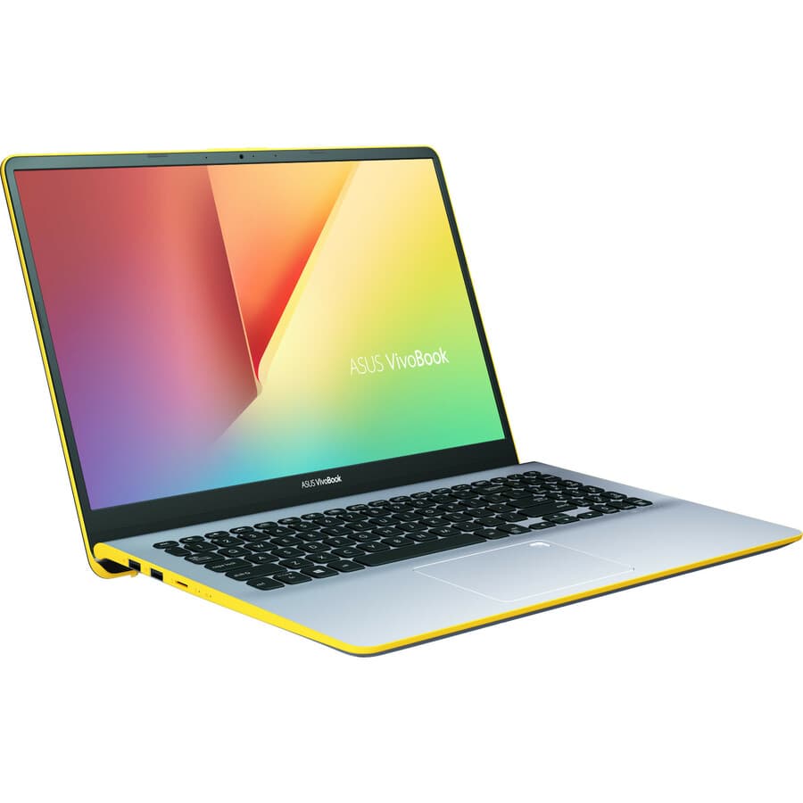 ASUS S530UA-DB51-YL silver laptop with yellow edges, 15.6 inch Full HD display