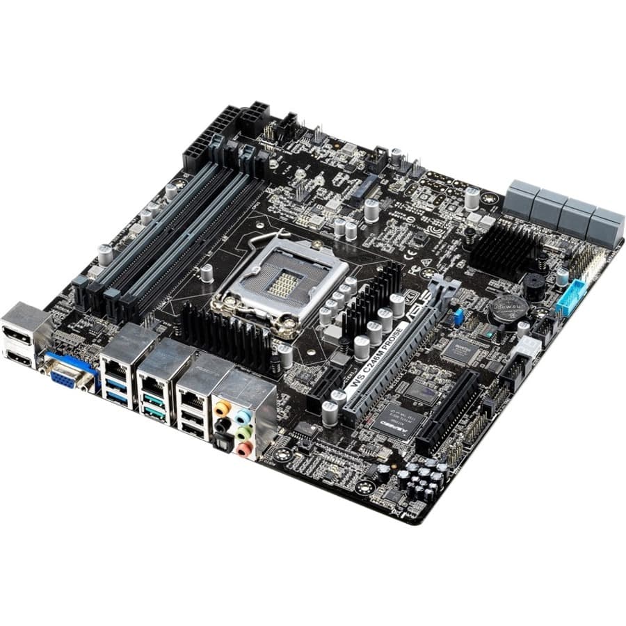ASUS WS C246M PRO/SE Micro ATX workstation motherboard with Intel C246 chipset and dual LAN
