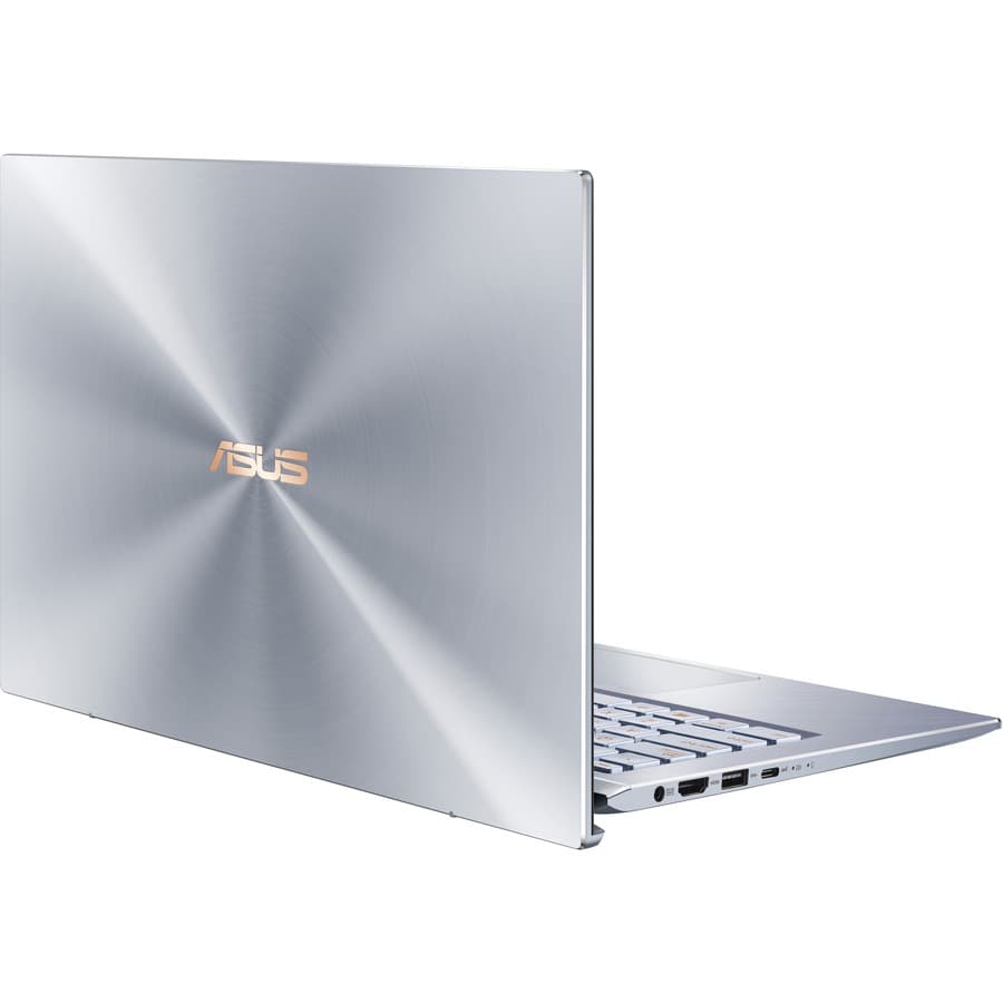 ASUS ZenBook 14 UX431FA-EH55 laptop with 14-inch Full HD IPS display and slim silver chassis