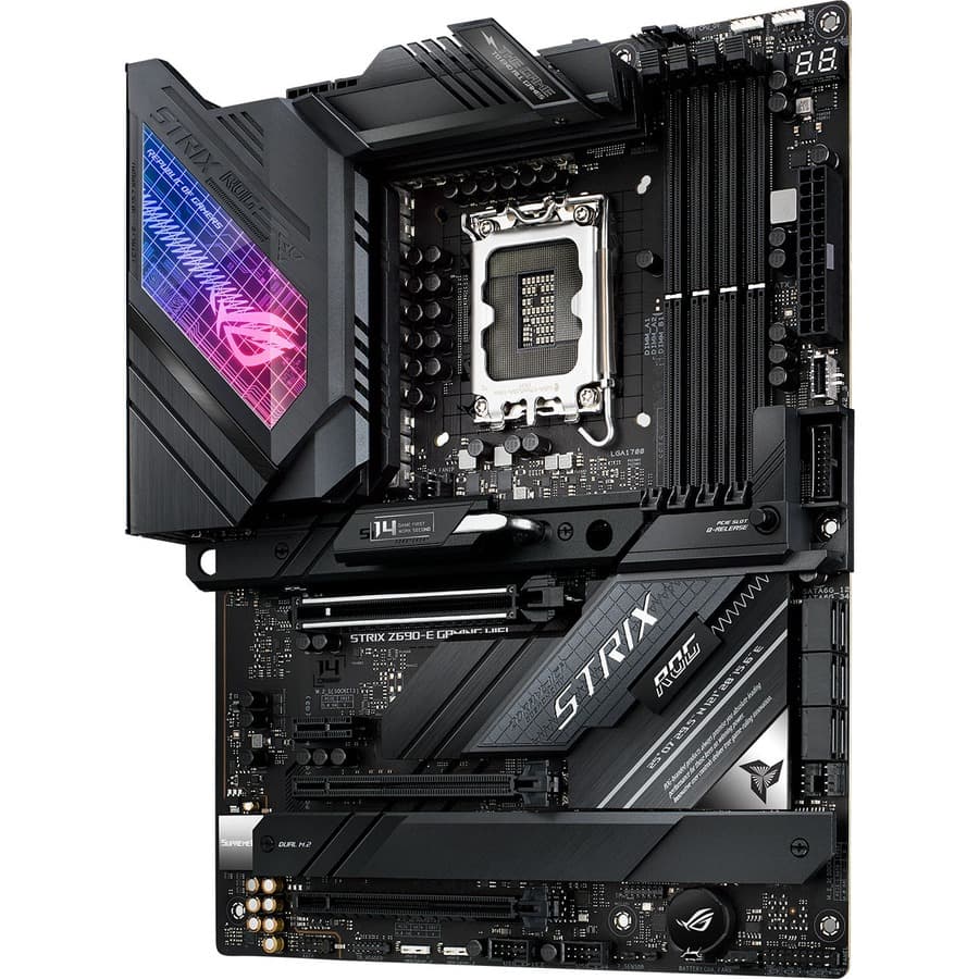ASUS ROG STRIX Z690-E GAMING WIFI ATX motherboard with DDR5, WiFi 6E, and 2.5 Gb Ethernet