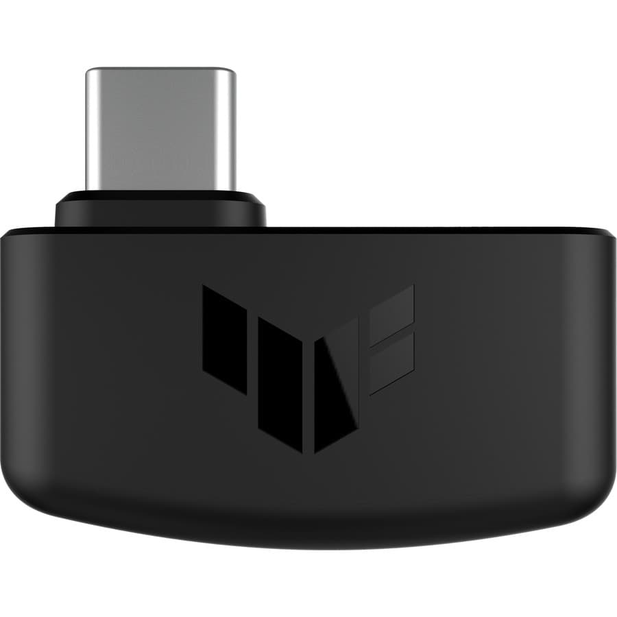 ASUS TUF Gaming H1 Wireless headset in black with over-ear cups and boom microphone