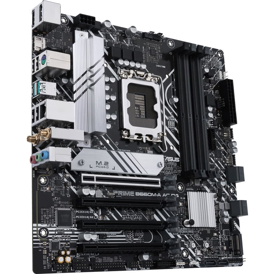 ASUS PRIME B660M-A AC D4 micro-ATX motherboard for Intel DDR4 business desktops