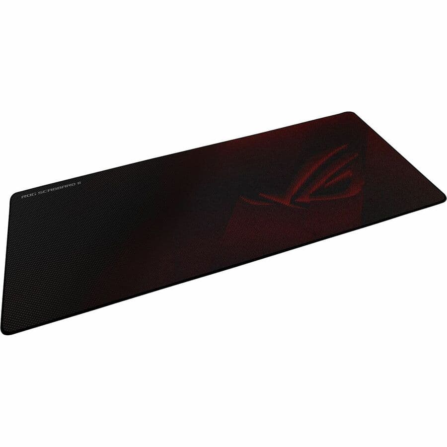 ASUS ROG Scabbard II medium mouse pad with black nano-coated surface and stitched edges