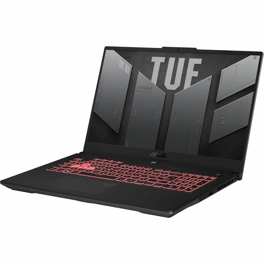 ASUS TUF Gaming A17 FA707NV-RS74 gaming laptop in Mecha Black with 17.3-inch display