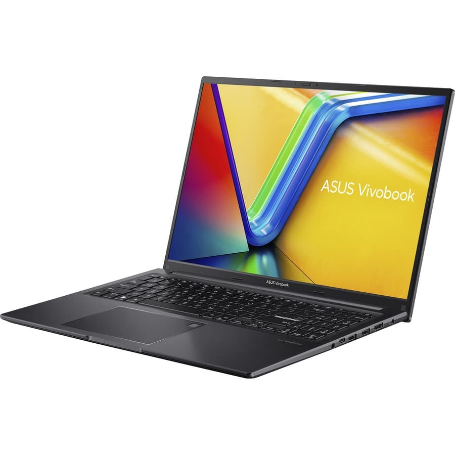 ASUS Vivobook 16 business laptop in black with 16-inch WUXGA display, Ryzen 7 7730U, 16 GB RAM, and 1 TB SSD