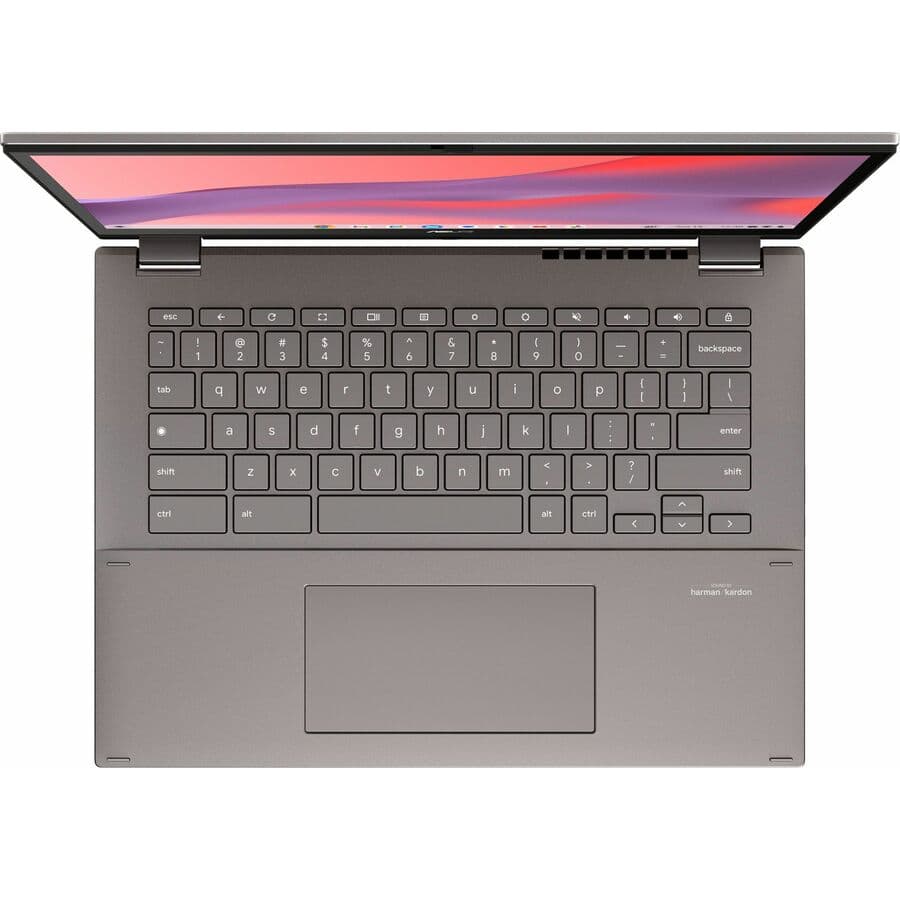 ASUS Chromebook Flip 14-inch convertible with WUXGA touchscreen, Core i3-1215U, and grey enterprise design